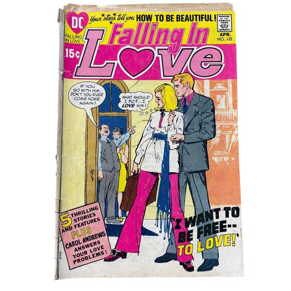 DC Comics Falling In Love #122 April 1971 Plus Love Advice Bagged Boarded - Picture 1 of 9